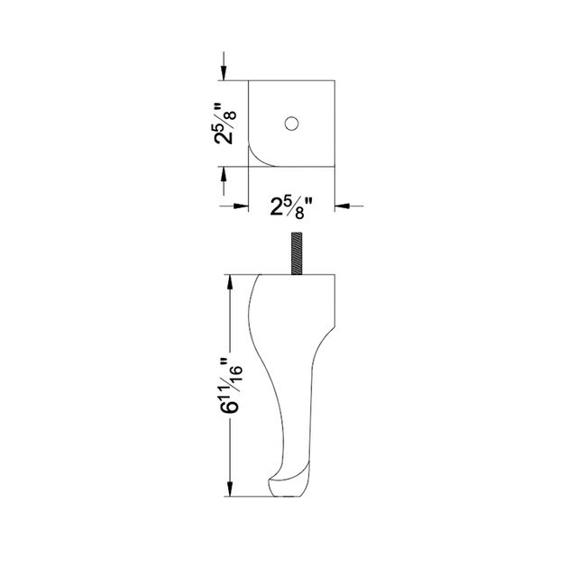 Modern Brown Wood Queen Anne Furniture Legs
