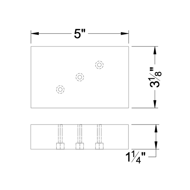 1 1/4'' Espresso Dark Square Wooden Feet