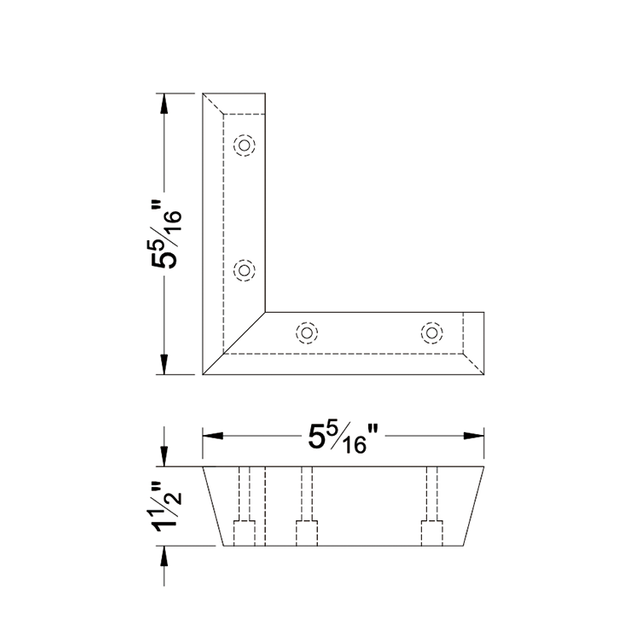 Modern Light Brown Corner Wooden Feet