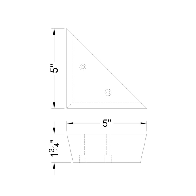 1 3/4'' Black Corner Furniture Feet 