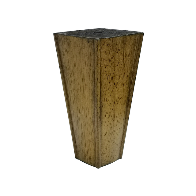 6 1/2'' Espresso Brown Square Wooden Feet