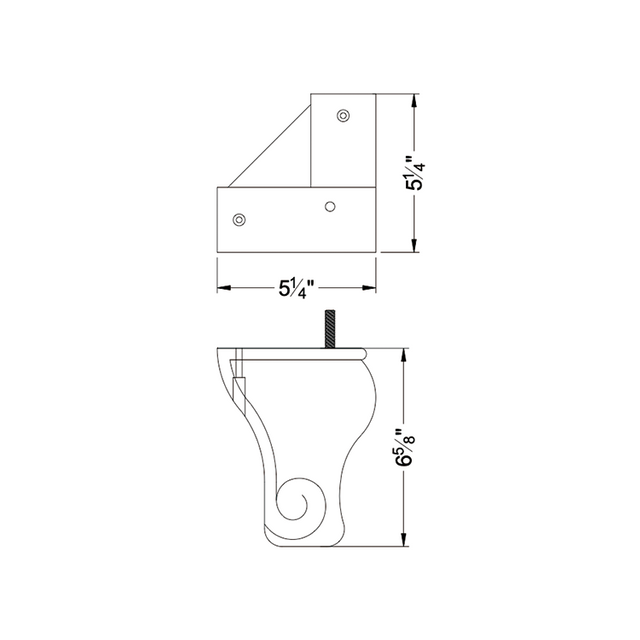 Classic Espresso Finish Queen Anne Legs