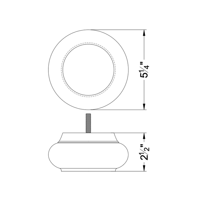2 1/2'' Espresso Wooden Sofa legs