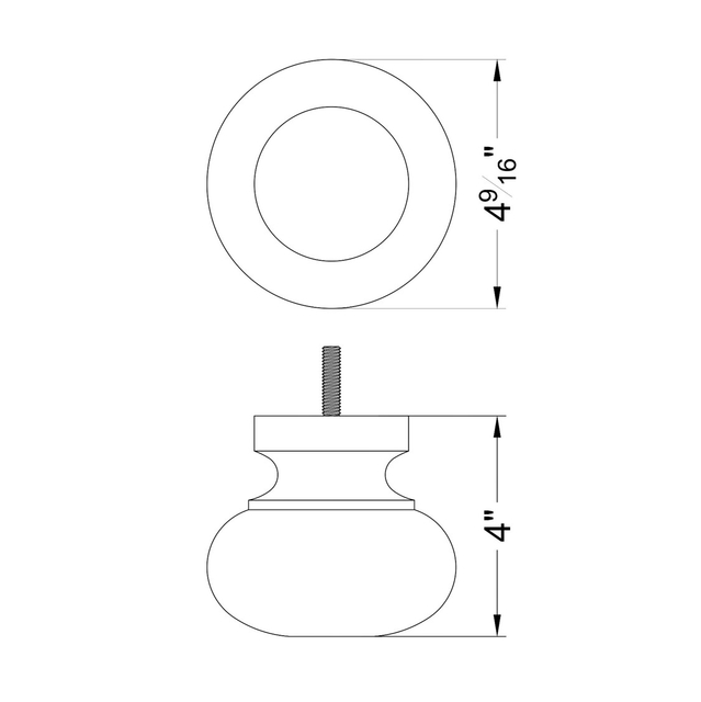 4'' Wooden Unfinished Round Bun Feet