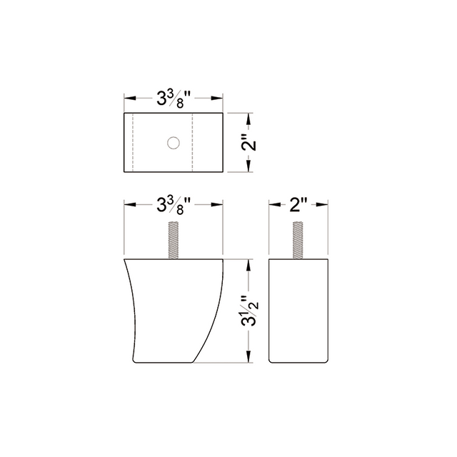Decorative Light Oak Tapered Back Wood Legs