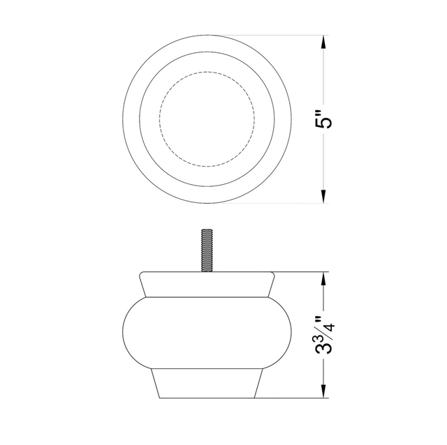 3 3/4''VALENCIA Finished Turned Furniture Feet