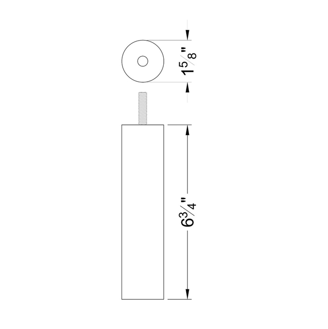 6 3/4'' Cylinder Bun Feet