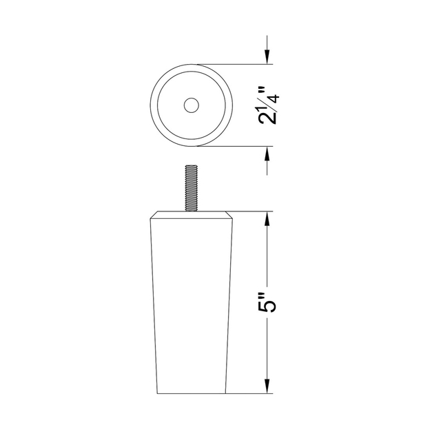 5'' Cylinder Bun Feet