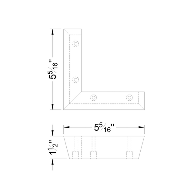 1 1/2'' Espresso Corner Wooden Feet 