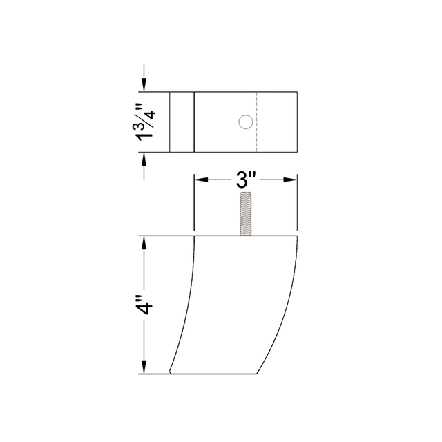Classic Maple Finish Curved Back Furniture Legs