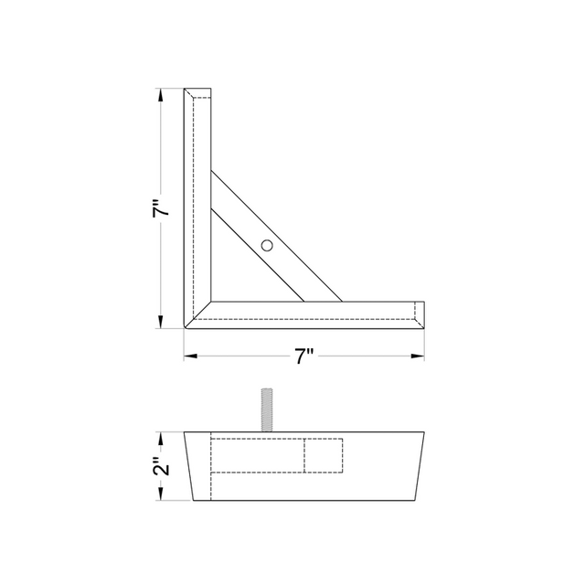 2'' Espresso Corner Wooden Furniture Feet