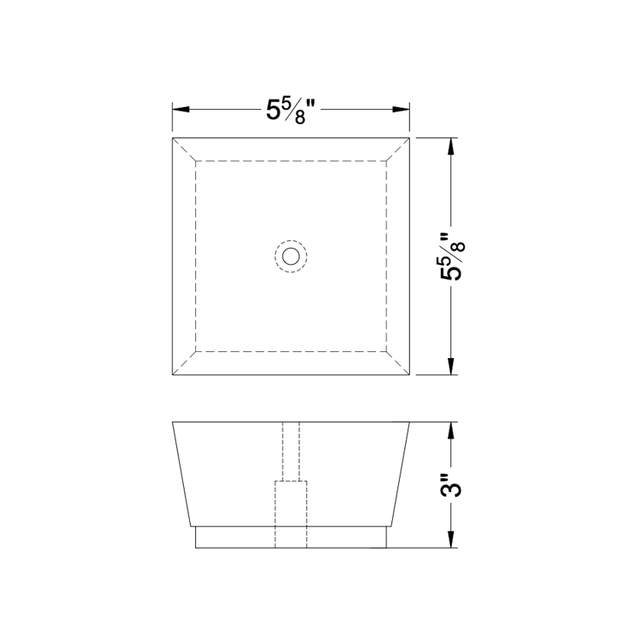 3'' Black Square Wooden Feet