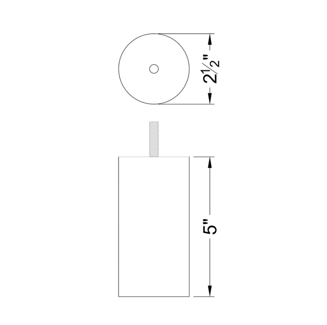 5'' Cylinder Furniture Legs