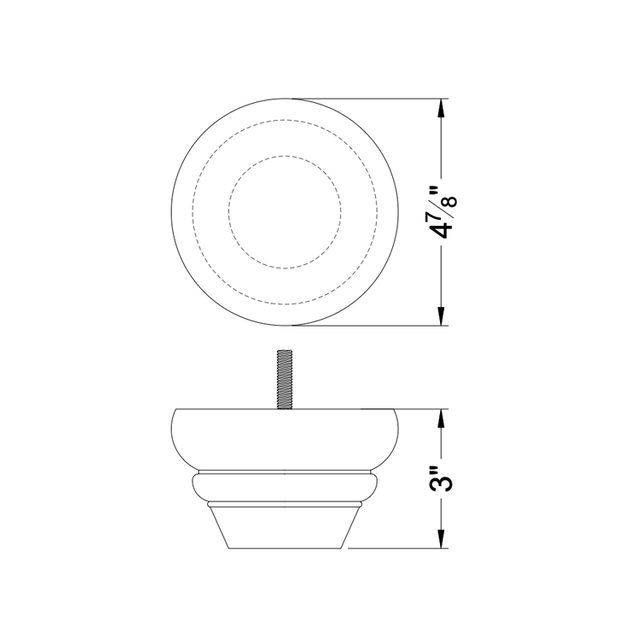 3'' Espresso Wooden Sofa legs