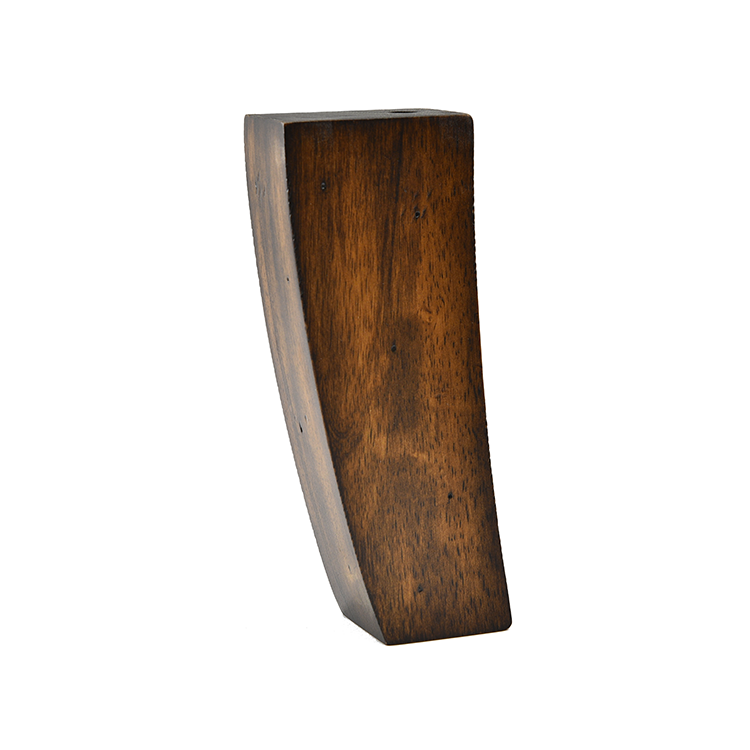 5 1/4'' Espresso Finish Curved Wooden Furniture Legs
