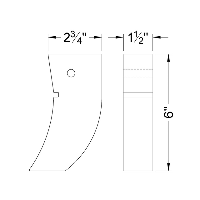 6'' Espresso Dark Finish Curved Wooden Furniture Legs