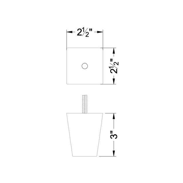 3'' Unfinished Corner Wooden Feet
