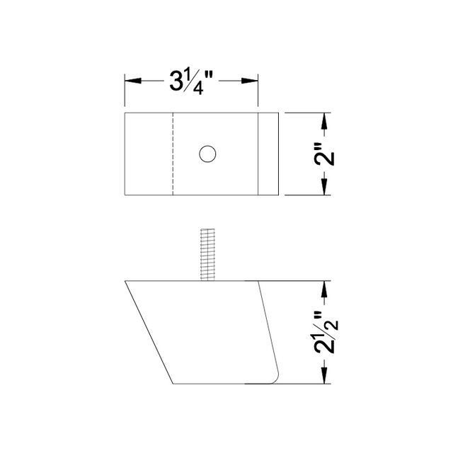 2 1/2'' Espresso Corner Furniture Feet