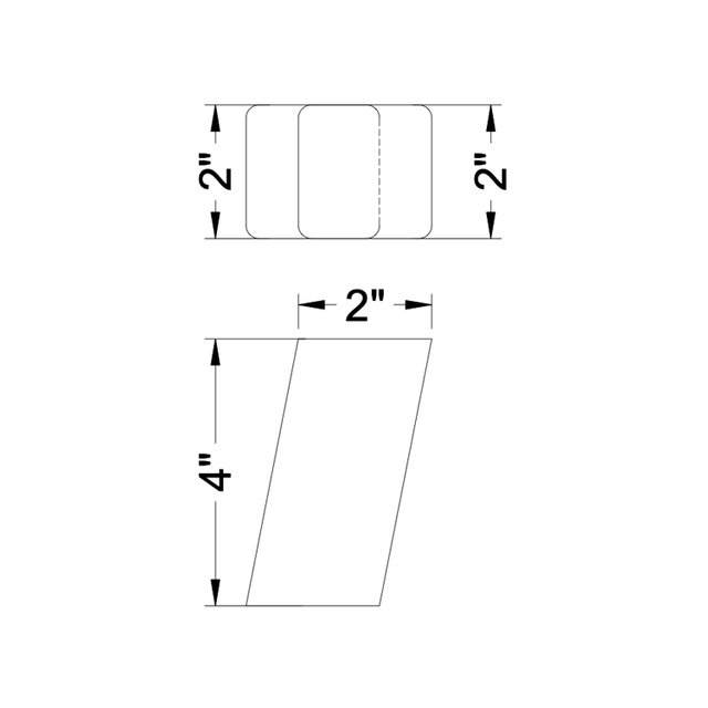 4'' White Corner Wooden Feet