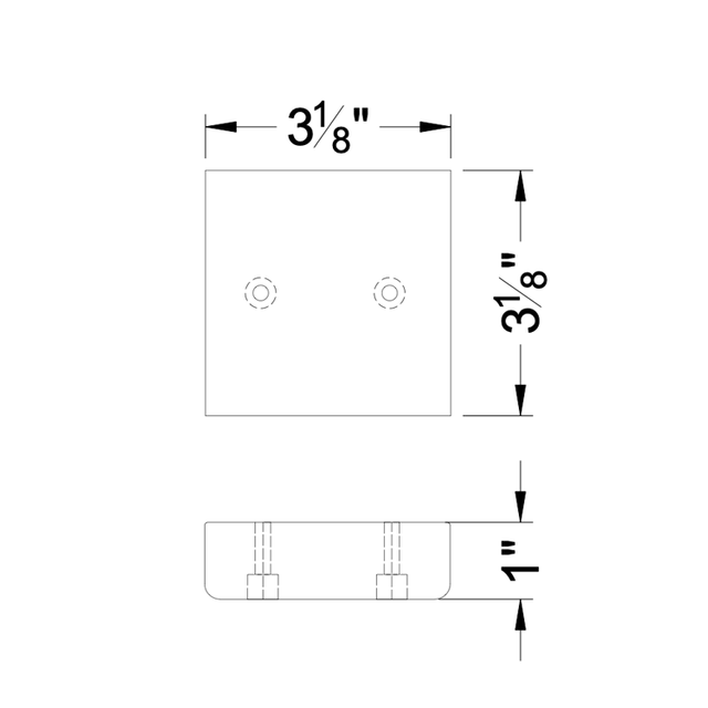 1'' Espresso Brown Square Wooden Feet