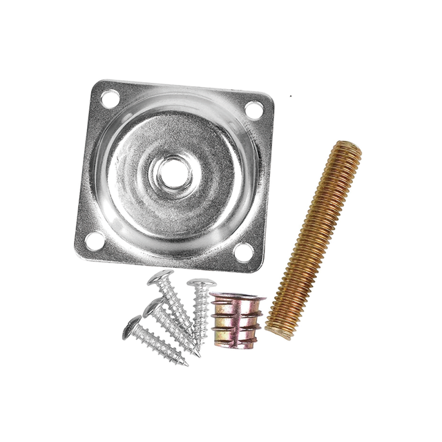 14 Degree Angled Furniture Leg Mounting Metal Plates