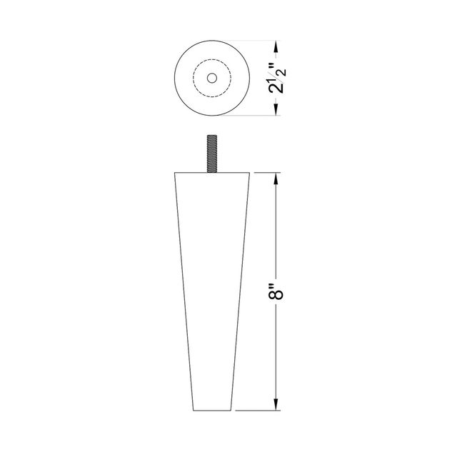 8'' Tapered Bun Feet