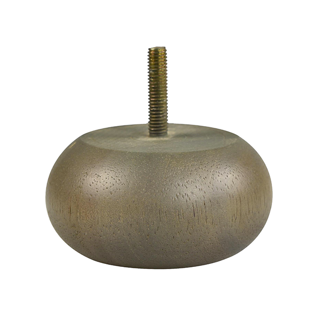 1 11/16'' Wooden Stone Finish Round Bun Feet