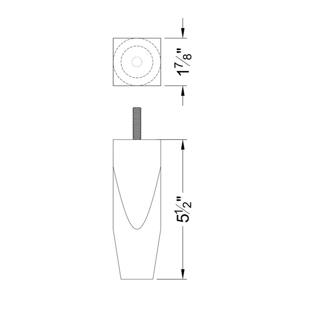 5 1/2'' Tapered Bun Feet