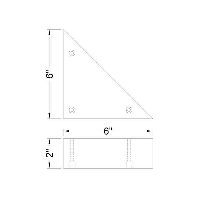 2'' Espresso Corner Wooden Feet 