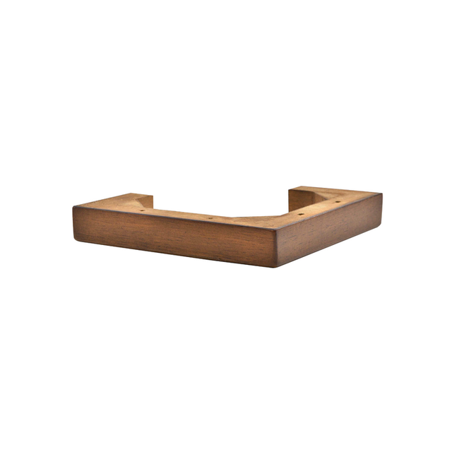 1 3/16'' Espresso Brown Corner Wooden Feet