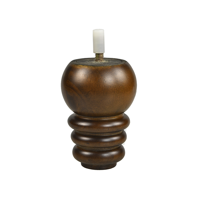 4 5/16'' Wooden Modern Walnut Finish Round Furniture Leg