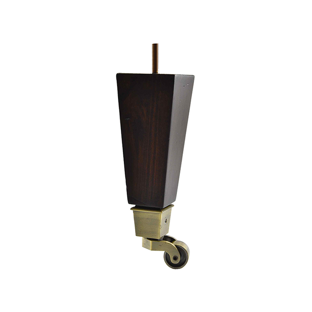 7'' Espresso Dark Corner Wooden Caster Leg
