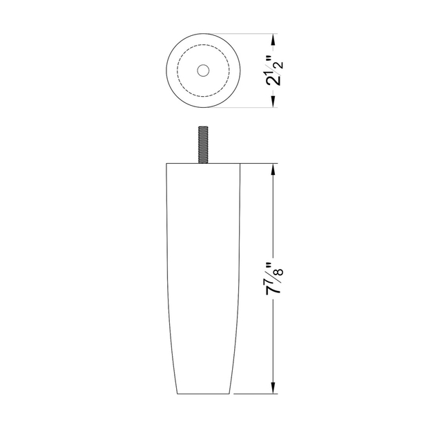 7 7/8'' Tapered Bun Feet