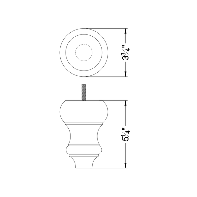 Modern Black Curved Bun Feet