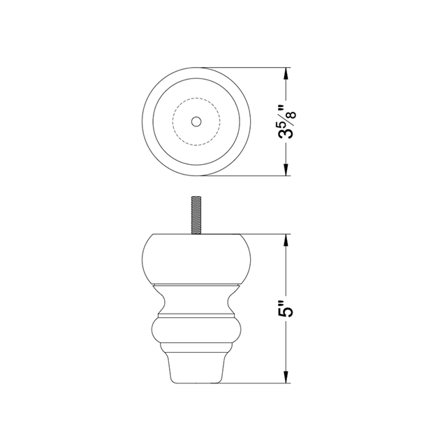 Classic Curved Black Bun Legs