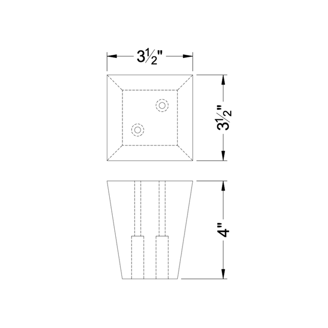 4'' Espresso Corner Wooden Feet