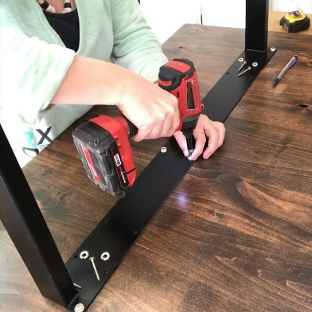 How To Attach Metal Legs To A Wood Table?