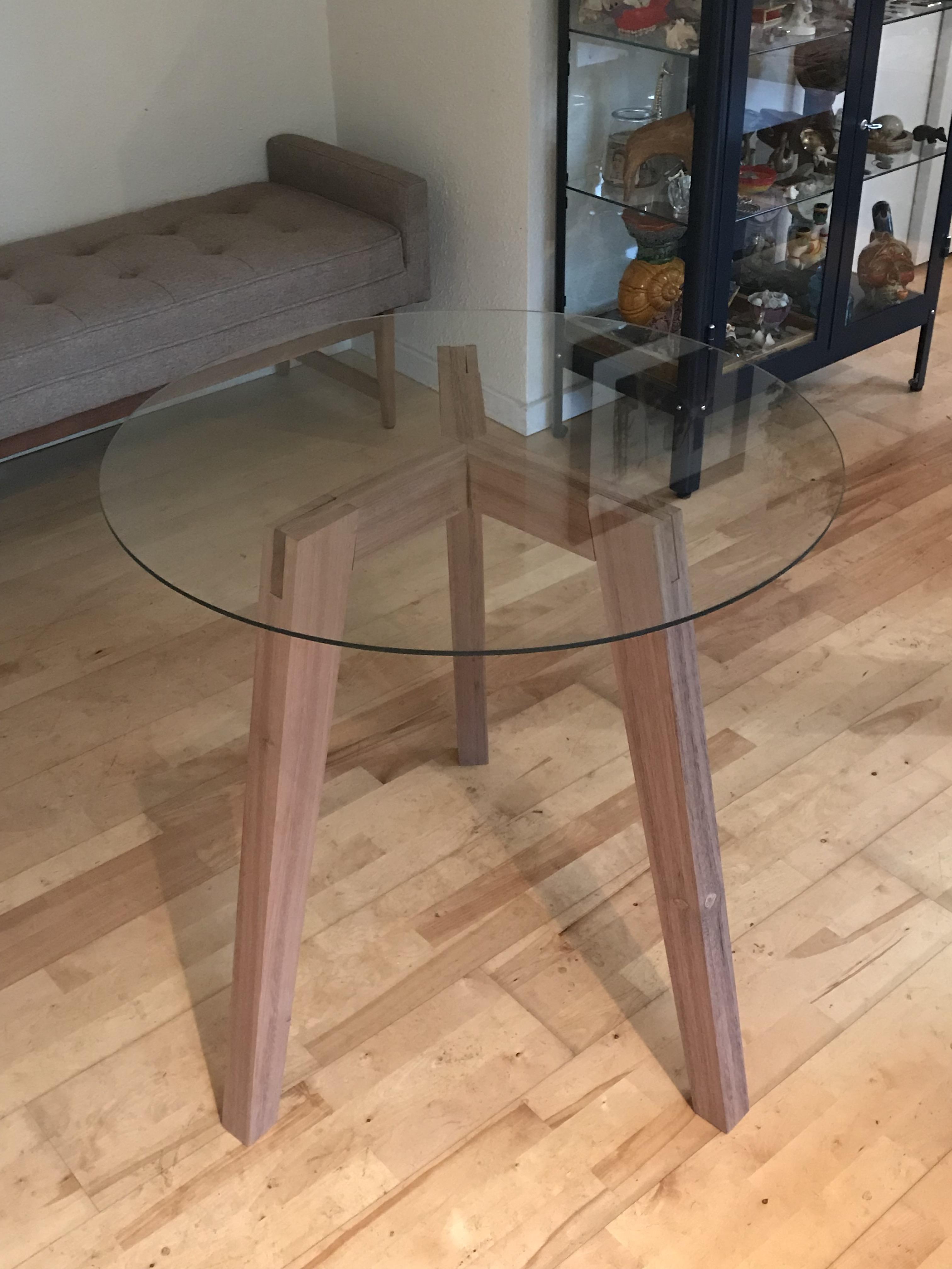 How To Attach Wooden Legs To Glass Table Top?